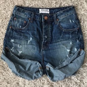 One Teaspon High Waist Bandit Shorts Size 29